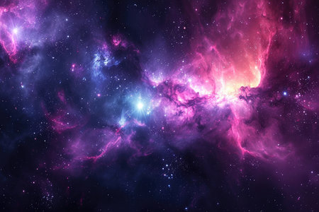 A mesmerizingly colorful galaxy, perfect for your designs related to astronomy.の素材