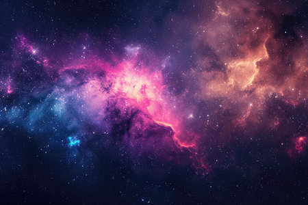 A mesmerizingly colorful galaxy, perfect for your designs related to astronomy.の素材