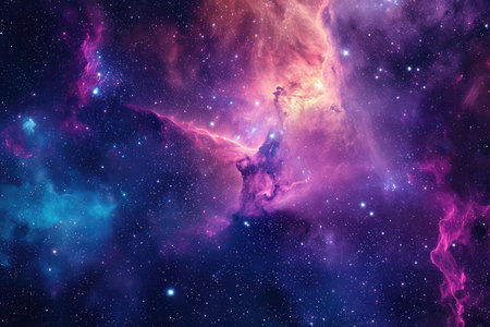 A mesmerizingly colorful galaxy, perfect for your designs related to astronomy.の素材