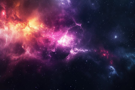 A mesmerizingly colorful galaxy, perfect for your designs related to astronomy.の素材