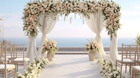 This picture is very suitable for wedding backgrounds for your creative projects with a white color ambiance.の素材