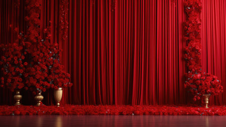 This picture is very suitable for wedding backgrounds for your creative projects with a red color ambiance.の素材
