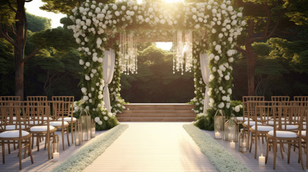 This picture is very suitable for wedding backgrounds for your creative projects with a white color ambiance.の素材