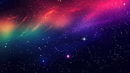 Colorful nebula and stars in deep spaceの素材