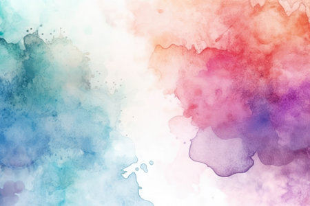 Abstract watercolor background with vibrant colors and fluid shapesの素材