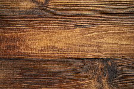 A close-up of a section of brown wooden planks showcasing the natural wood grain texture.の素材