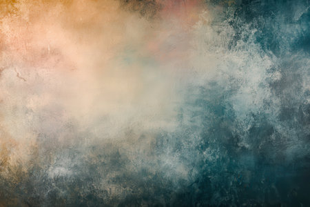 A close-up of an abstract watercolor background with a blend of blue, white, and orange hues, creating a textured and artistic effect.の素材