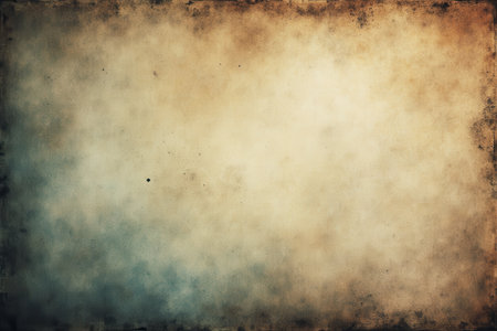 A distressed, textured background with a faded brown and green color palette, suggesting age and history.の素材