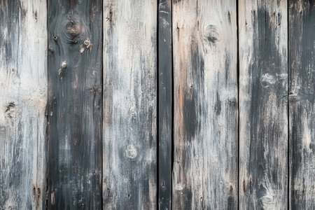 A close-up shot of weathered wood paneling with visible knots and grain patterns.の素材