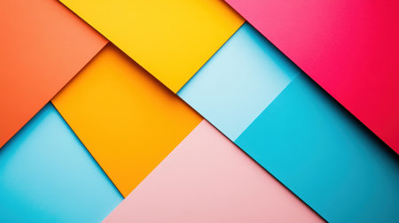 A colorful abstract background with geometric shapes in a diagonal arrangement.の素材