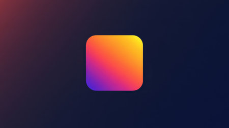 A vibrant gradient square on a dark background, modern design.の素材