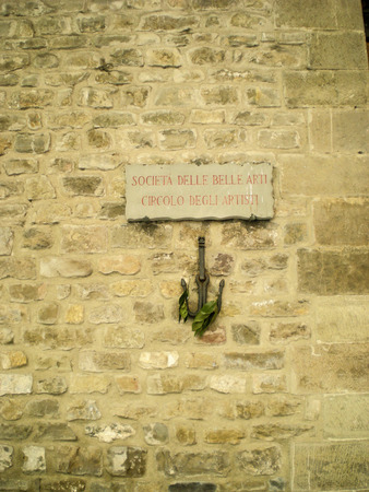 The house of the Alighieri family, and thus birthplace of Dante  Located in Florence, Italyのeditorial素材