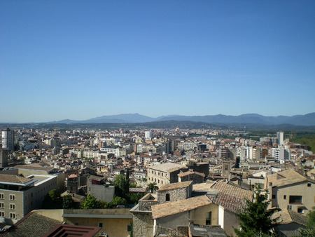 Girona cityscapeの写真素材