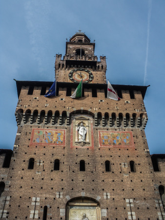 Sforza s Castle in Milan, Italy のeditorial素材