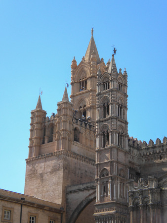 Cathedral Maria Santissima Assuanta of Palermo in Sicilyの写真素材