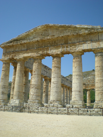 Ancient Greek temple in Selinunte in Sicily, Italy の写真素材