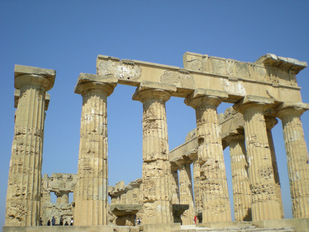 Ancient Greek temple in Selinunte in Sicily, Italy の写真素材