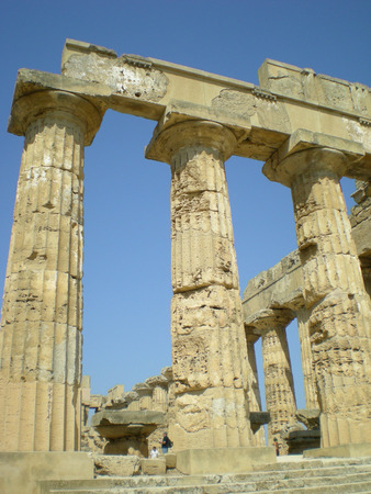 Ancient Greek temple in Selinunte in Sicily, Italy の写真素材