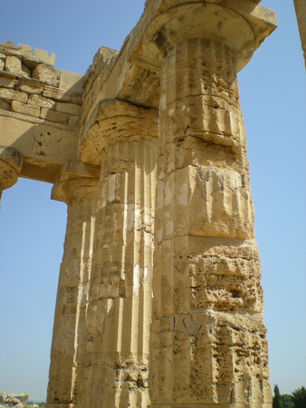 Ancient Greek temple in Selinunte in Sicily, Italy の写真素材
