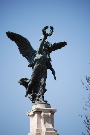 Bridge Il Tevere a Ponte Vittorio Emanuele II in Rome, Italyの写真素材