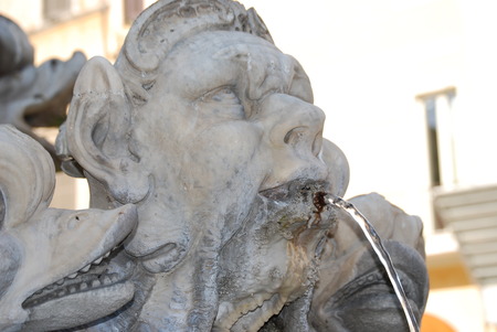 Rome - fountain from Piazza della Rotonda の写真素材