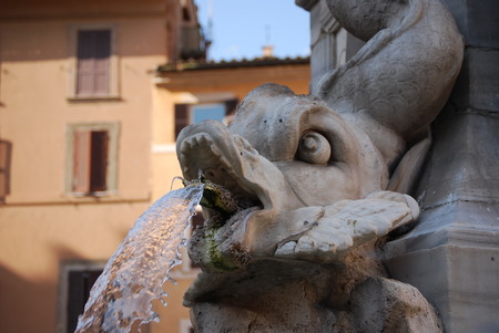 Rome - fountain from Piazza della Rotonda の写真素材