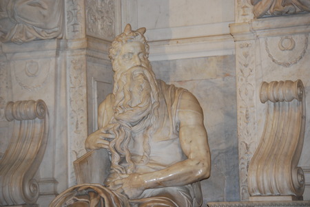 Statue of Moses, Michelangelo, San Pietro in Vincoli, Rome, Italyのeditorial素材