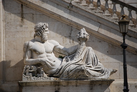 Rome, the great beauty  River God Statue on the Capitol Hillの写真素材