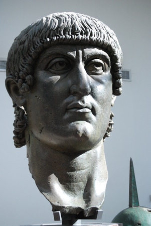 Statue of Colossus of Constantine the Great in Romeのeditorial素材