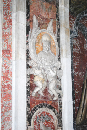 Vatican - interior of famous Saint Peter s Basilicaの写真素材