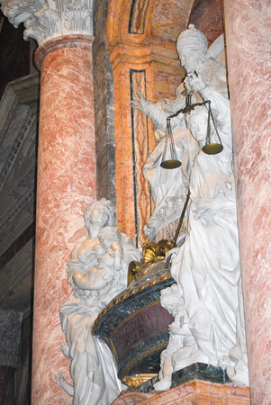 Vatican - interior of famous Saint Peter s Basilicaの写真素材