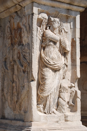 Arch of Constantine in Rome next Coliseumの写真素材