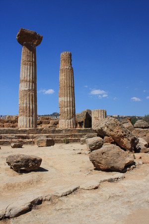 The Valley of the Temples, Agrigento, Sicily, Italyの写真素材