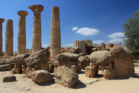 The Valley of the Temples, Agrigento, Sicily, Italyの写真素材