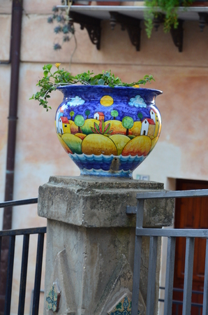 ceramics in Sciacca city, Sicilyの写真素材