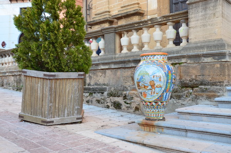 ceramics in Sciacca city, Sicilyの写真素材