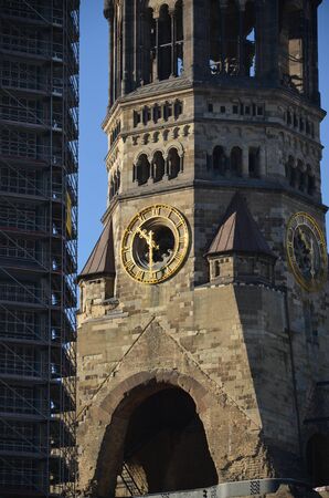 Kaiser-wilhem-gedachtniskirche church building in berlin, Germanyの写真素材