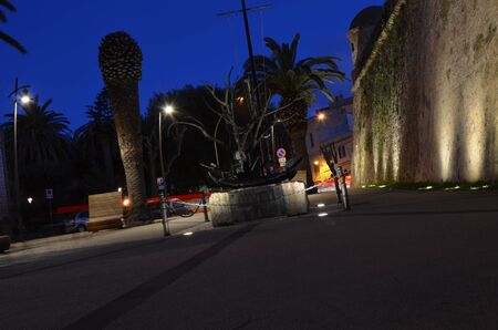 Alghero old town, Sardinia, Italyの写真素材