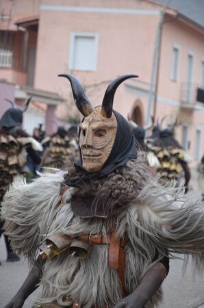 Traditional masks of Sardiniaの写真素材