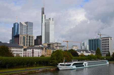 Financial district in Frankfurt am Main, Germanyのeditorial素材