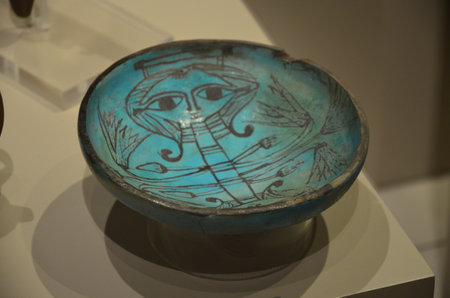 Exhibition of mummies, artifacts and Egyptian finds at the Egyptian Museum of Turinのeditorial素材