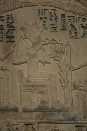 Exhibition of mummies, artifacts and Egyptian finds at the Egyptian Museum of Turin
