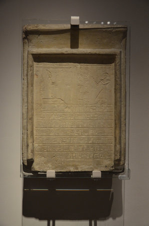 Exhibition of mummies, artifacts and Egyptian finds at the Egyptian Museum of Turin