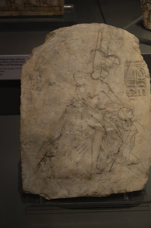 Exhibition of mummies, artifacts and Egyptian finds at the Egyptian Museum of Turin