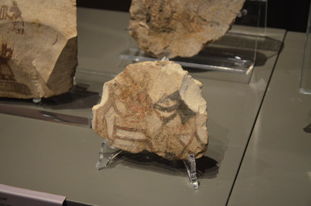 Exhibition of mummies, artifacts and Egyptian finds at the Egyptian Museum of Turinのeditorial素材