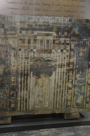 Exhibition of mummies, artifacts and Egyptian finds at the Egyptian Museum of Turinのeditorial素材