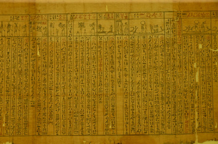 Exhibition of mummies, artifacts and Egyptian finds at the Egyptian Museum of Turin