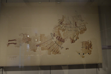 Exhibition of mummies, artifacts and Egyptian finds at the Egyptian Museum of Turinのeditorial素材