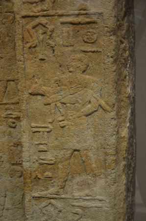 Exhibition of mummies, artifacts and Egyptian finds at the Egyptian Museum of Turinのeditorial素材