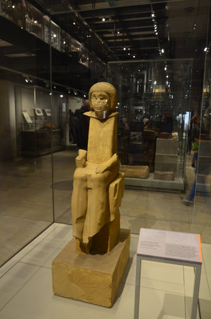 Exhibition of mummies, artifacts and Egyptian finds at the Egyptian Museum of Turinのeditorial素材